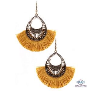 Mustard (Yellow) Fringe Earrings